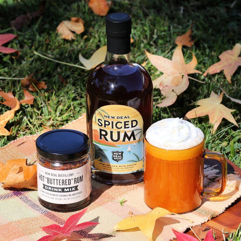new deal hot buttered rum with whipped cream