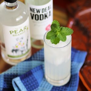 new deal pear rickey refreshing cocktail mint garnish