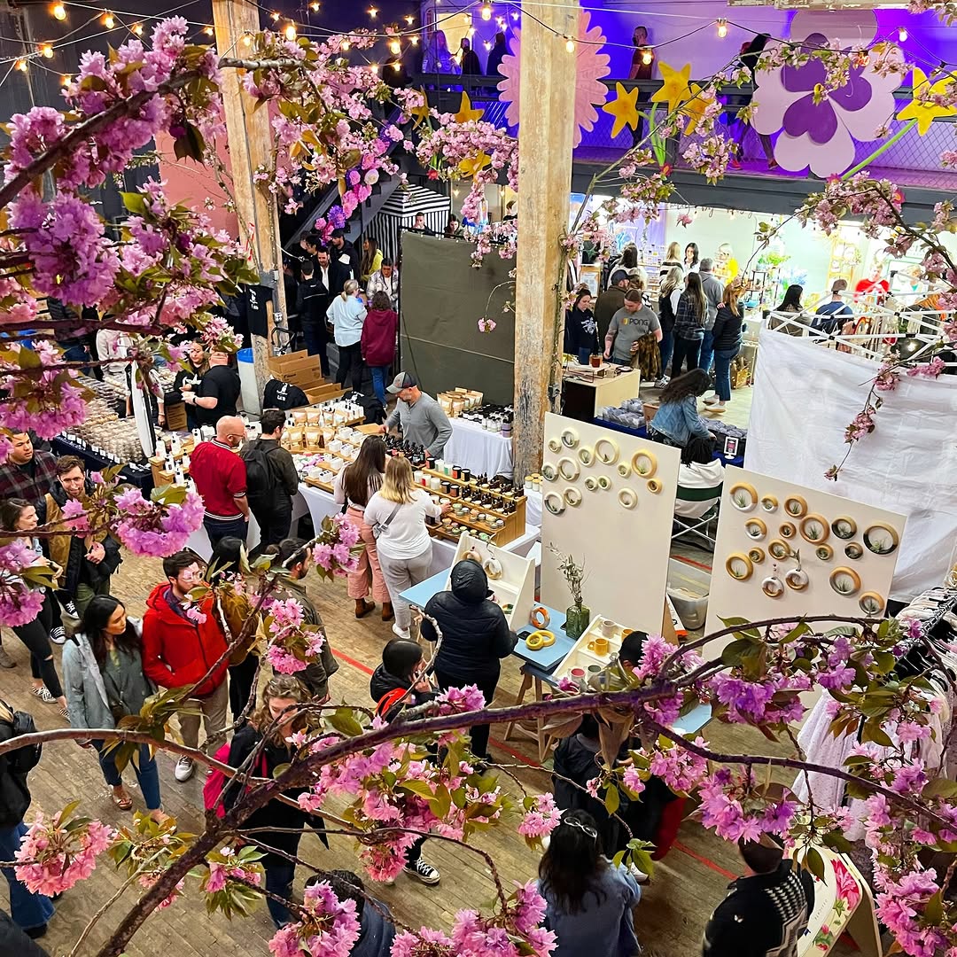 Portland Night Market vendors from mezzanine