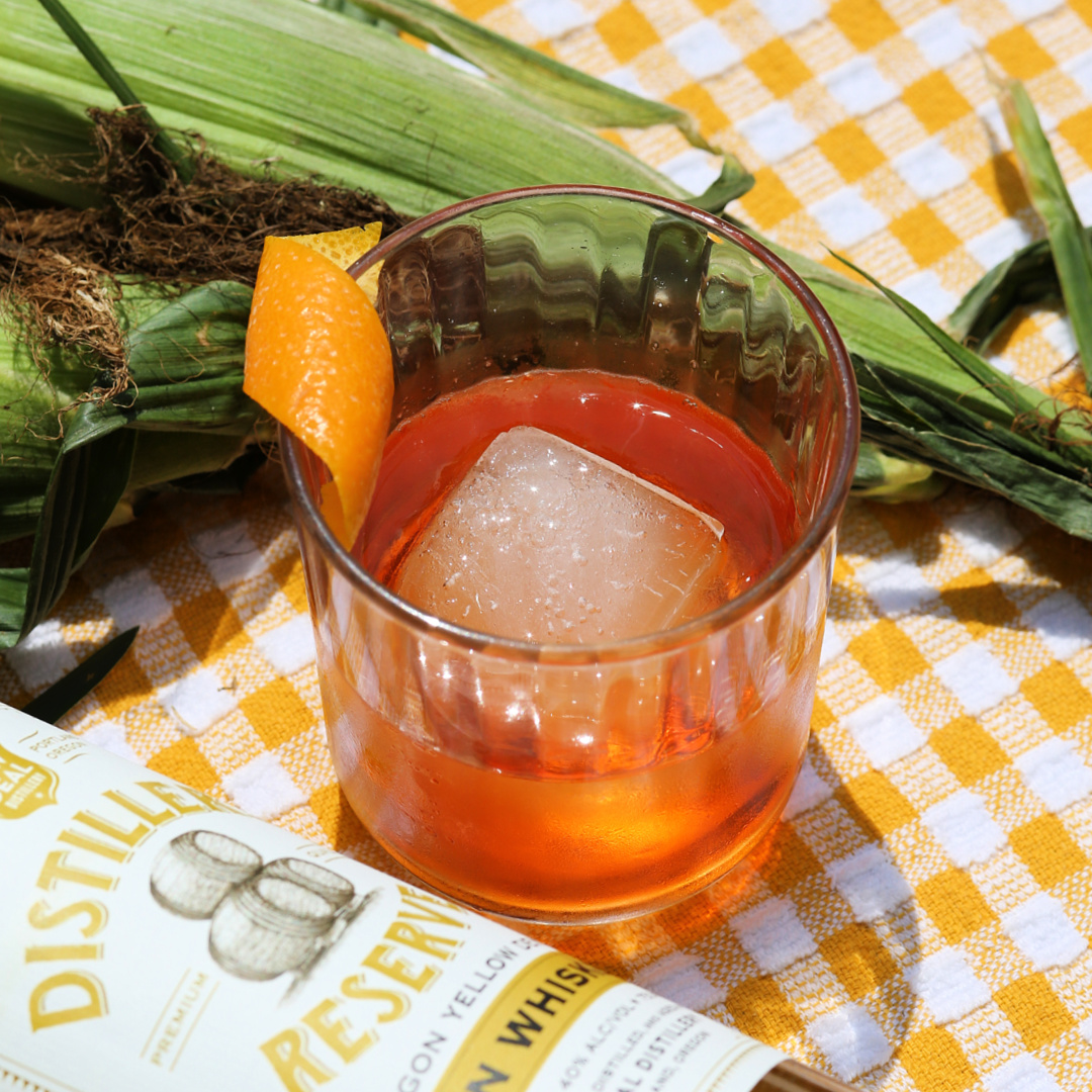 southern old fashioned made with corn whiskey