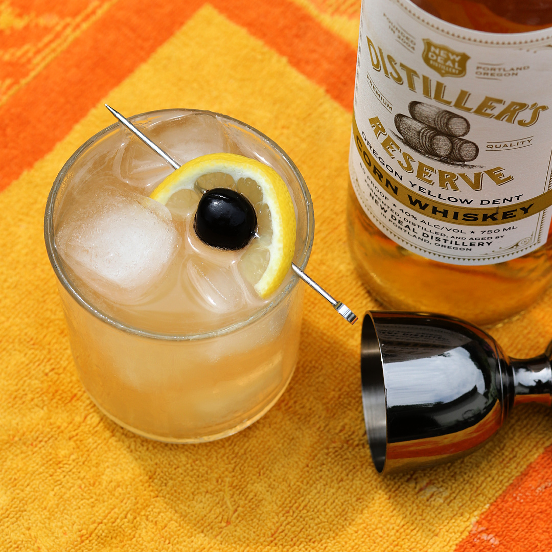 sunshine sour with cherry garnish