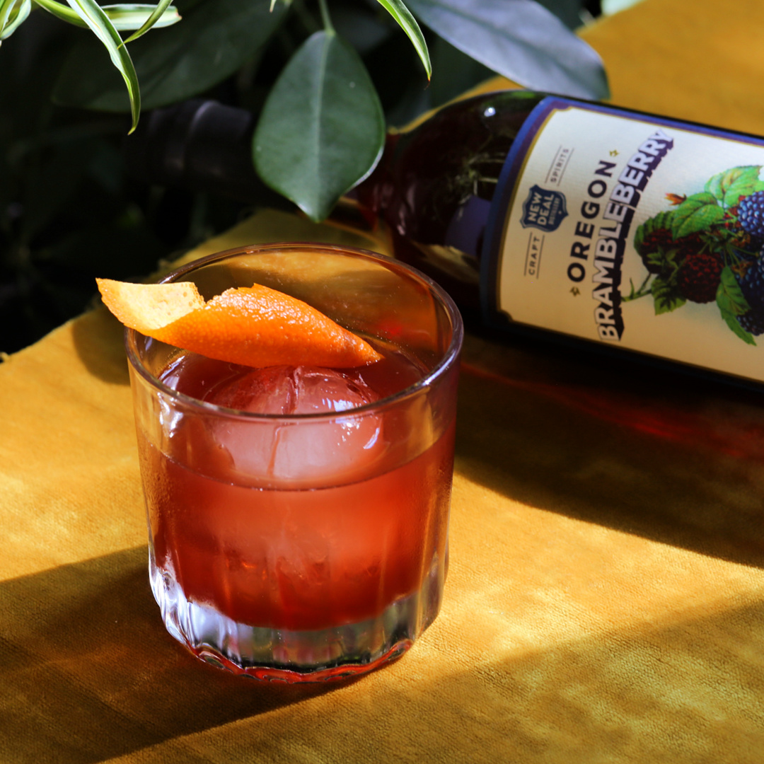 brambleberry old fashioned with an orange twist