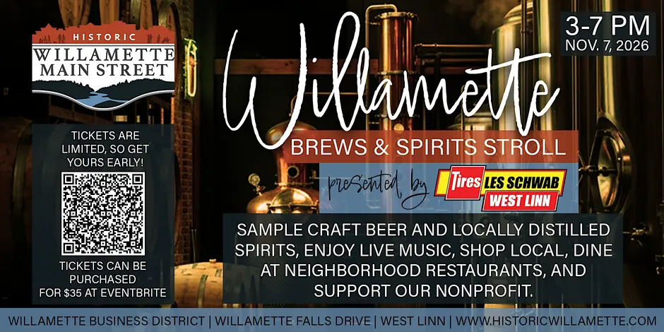 2026 Willamette Brews & Spirits Stroll digital flyer